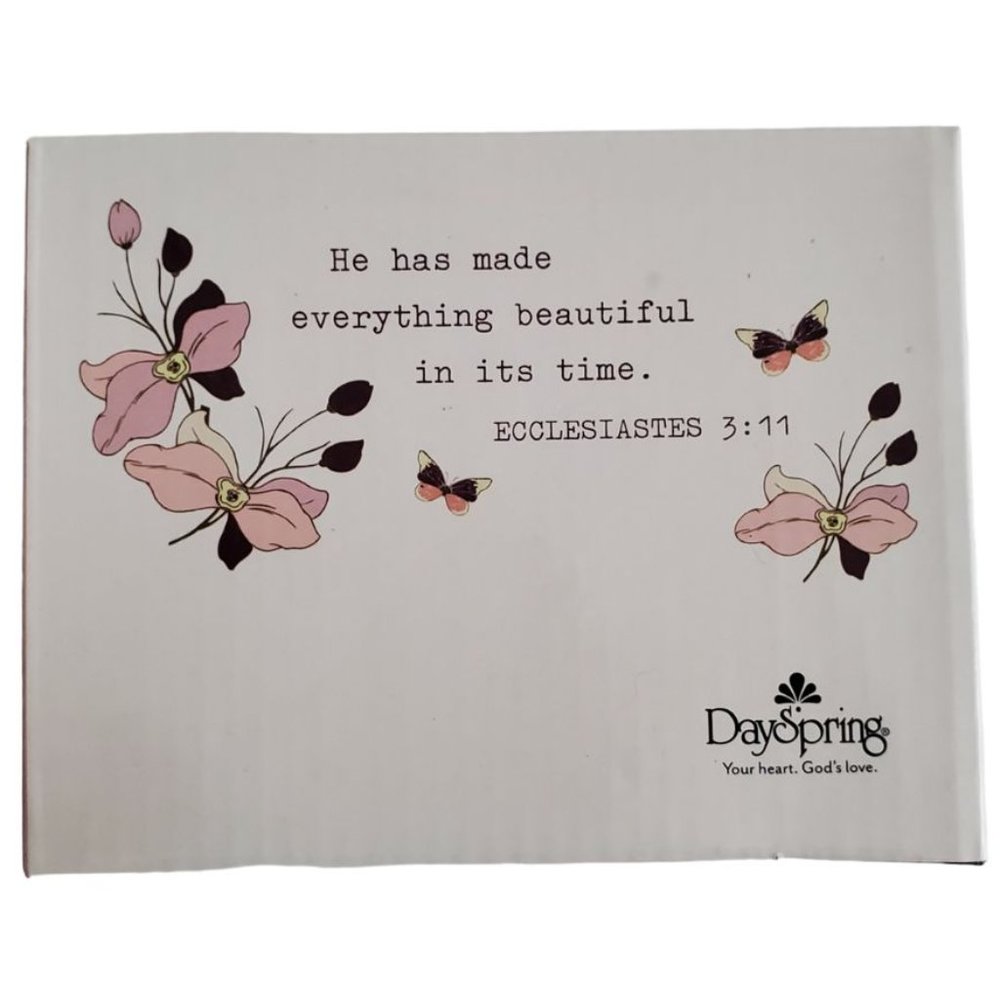 DaySpring 16 oz. Jumbo Mug with Inspirational Message | NIB | Ivory Plum Pink - Picture 3 of 6